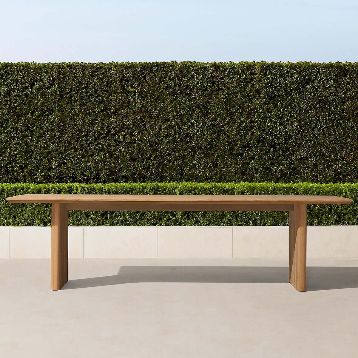 bruce paneled teak long table all natural 1