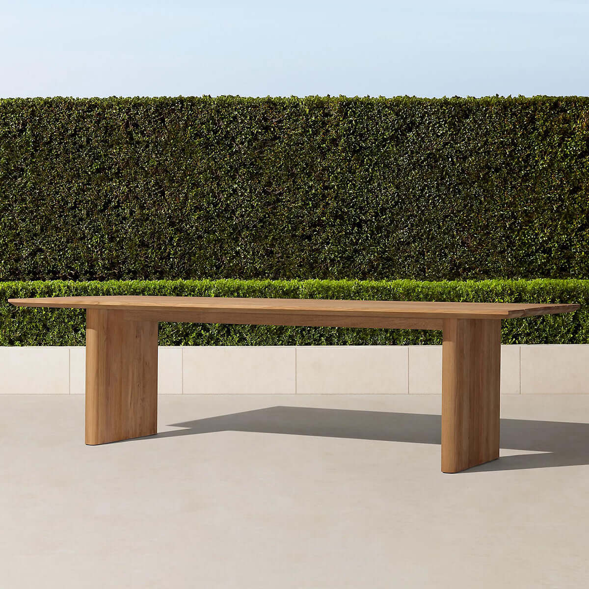 bruce paneled teak long table all natural 2