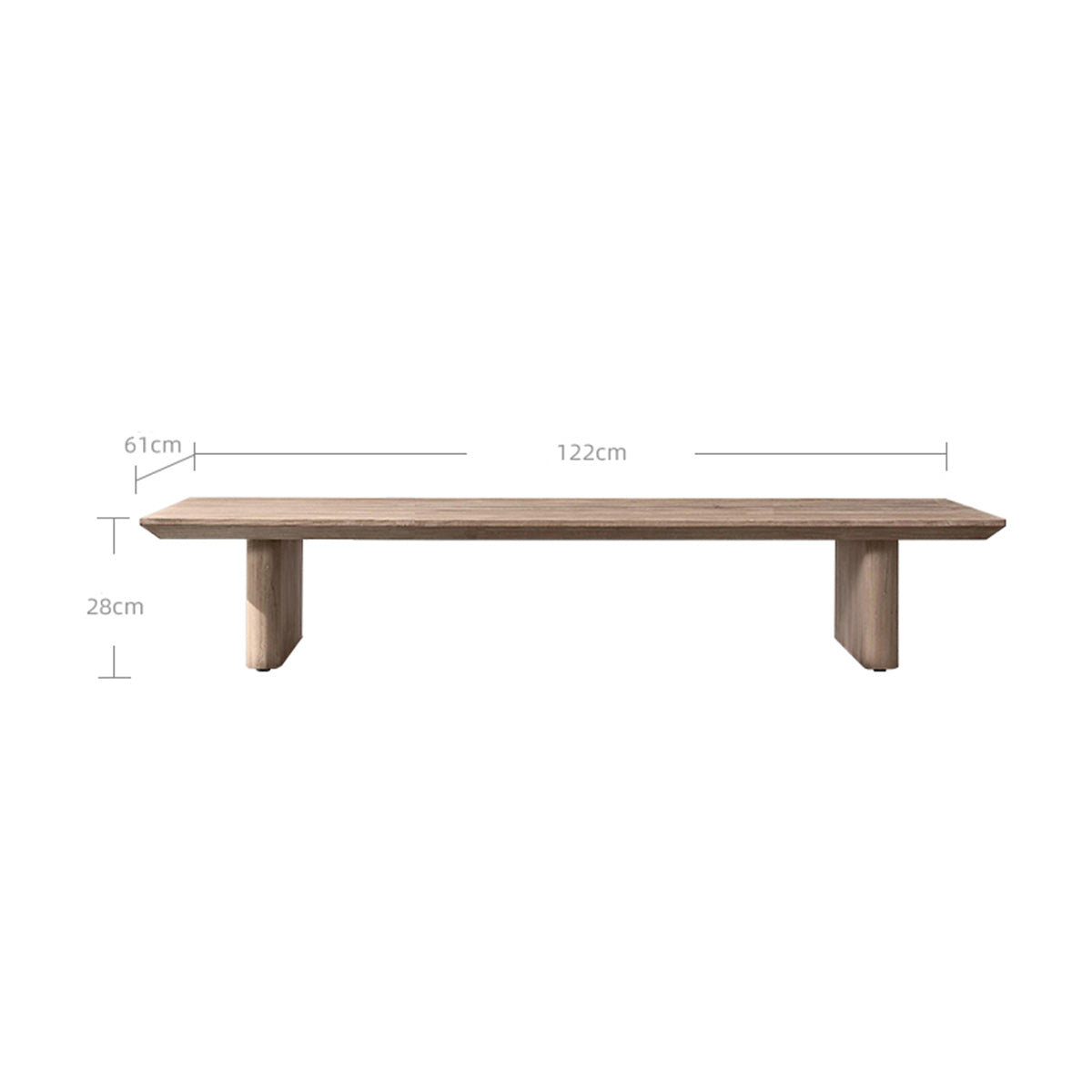 bruce rectangular teak coffee table 1.2m all 1