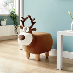 Buddy Reindeer Kids Brown Stool