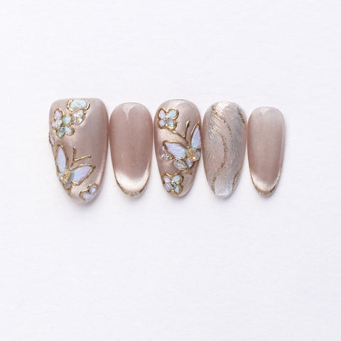 Butterfly Romance 3D Press-On Nails