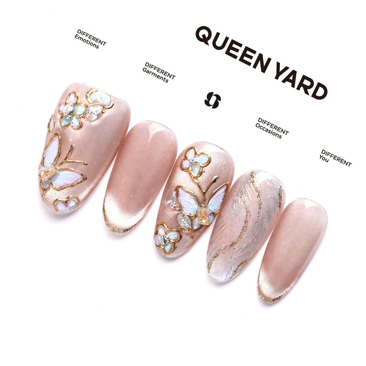 Butterfly Romance 3D Press-On Nails