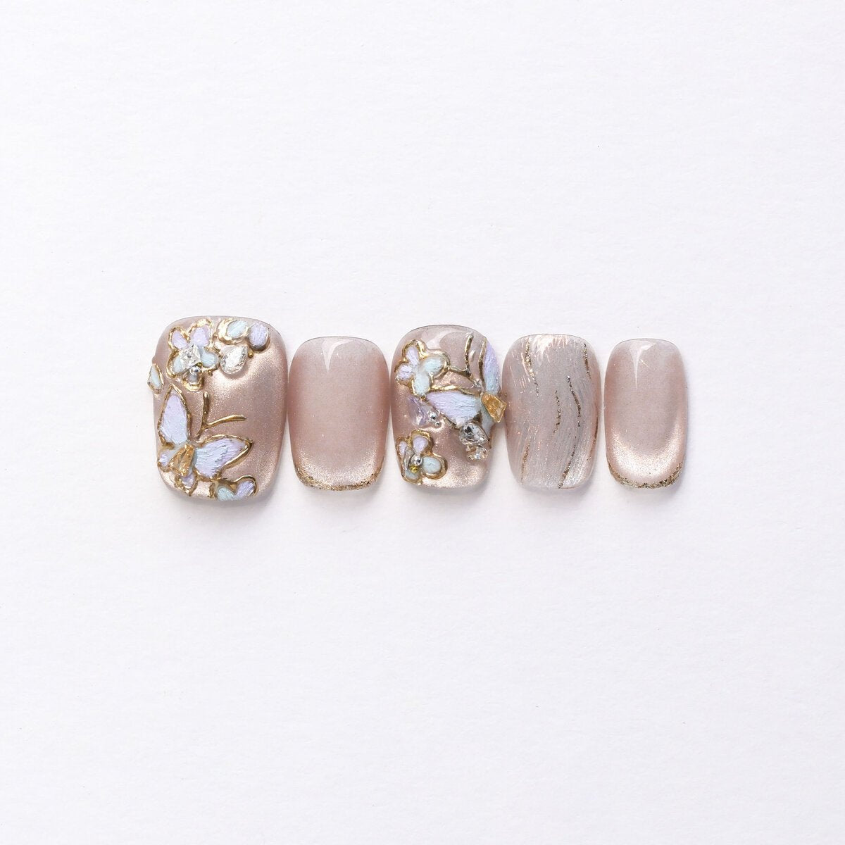 Butterfly Romance 3D Press-On Nails