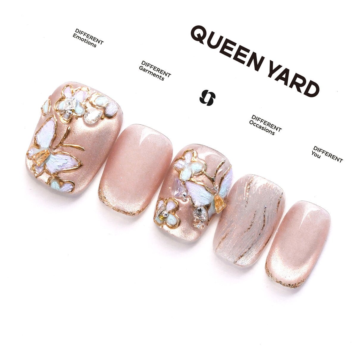 Butterfly Romance 3D Press-On Nails