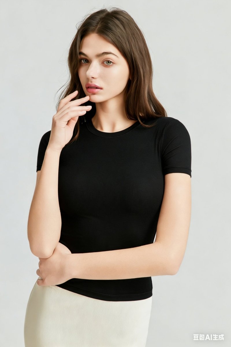 Buttery Soft Built - In Padded Bra Short Sleeve T-Shirt