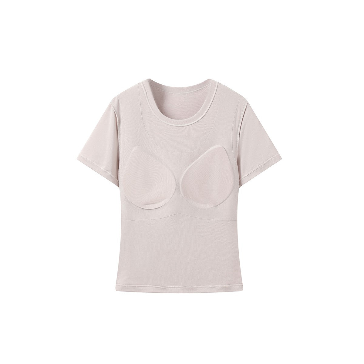 Buttery Soft Built - In Padded Bra Short Sleeve T-Shirt