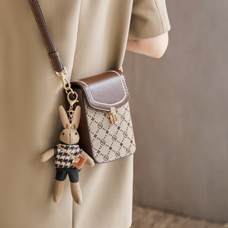 Caffrey Vintage Monogram Phone Crossbody Bag
