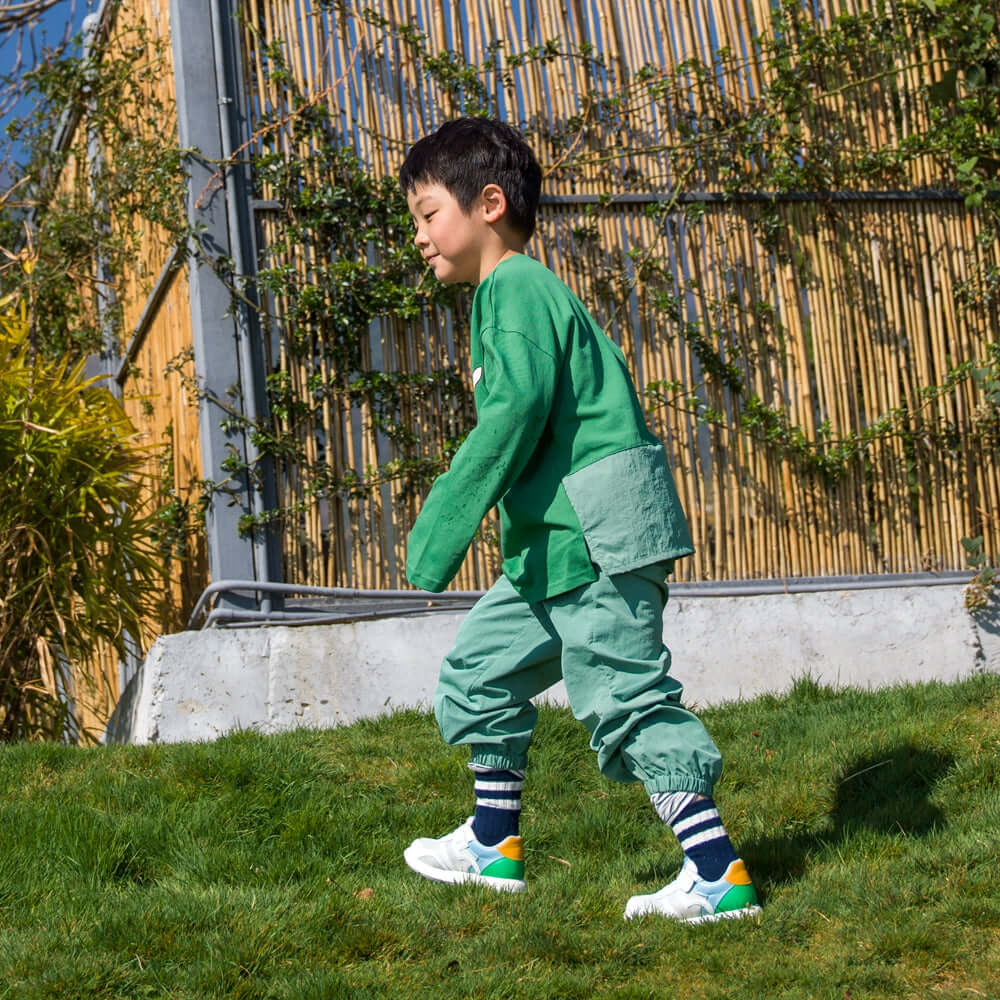 cameron soft sole non slip kids sneakers all green 7