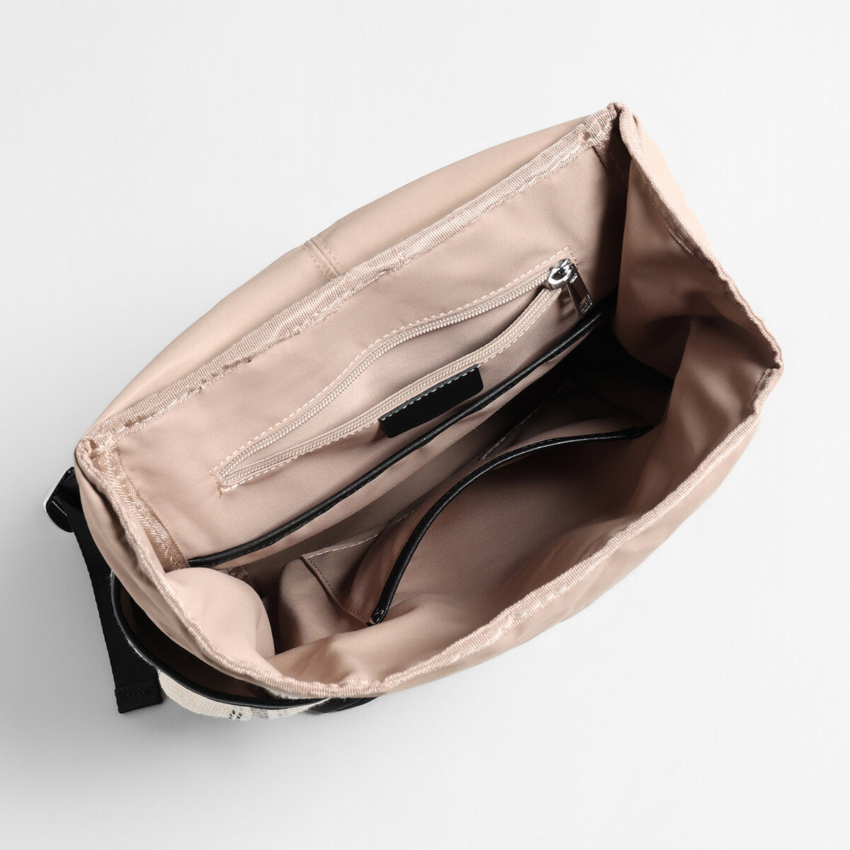 Canvas & Leather Drawstring Backpack – Large-Capacity Flap Daypack with Side Pockets