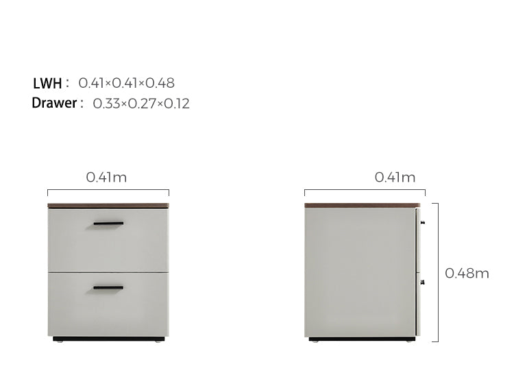 cappuccino 2 drawer taupe bedside table all 14