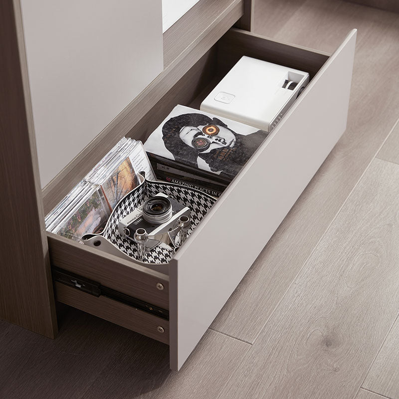 Cappuccino Taupe Cabinet Bookshelf - 0cm