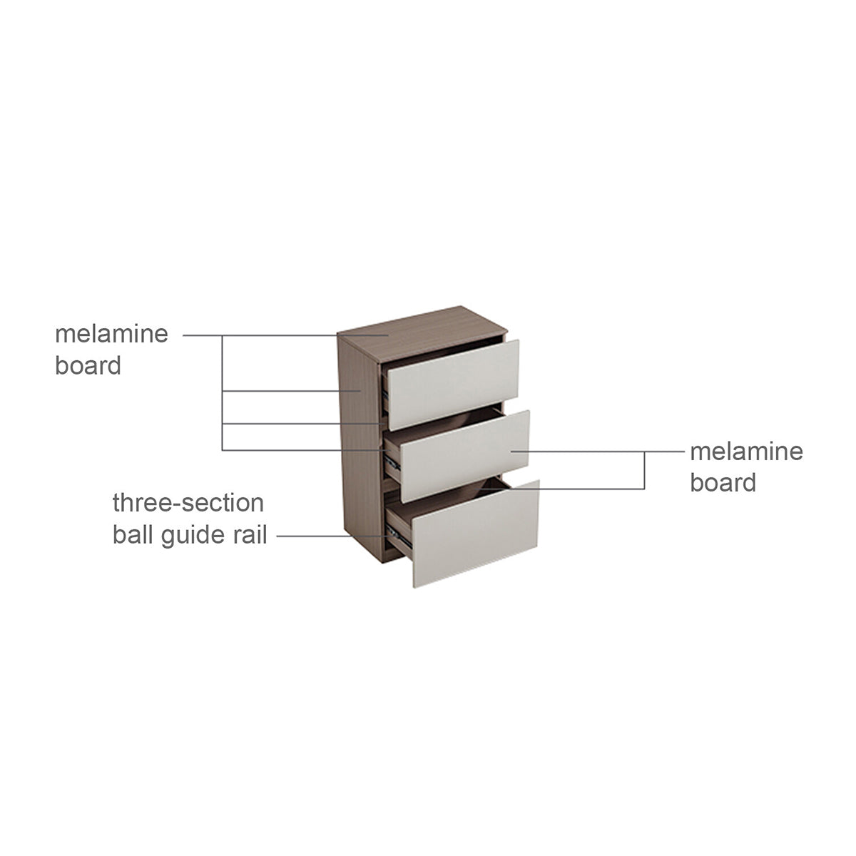 cappuccino taupe chest drawers 3 drawer taupe 11