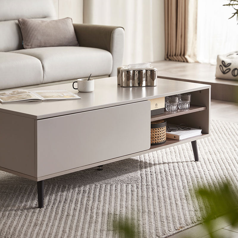 cappuccino taupe coffee table cabinet all 4