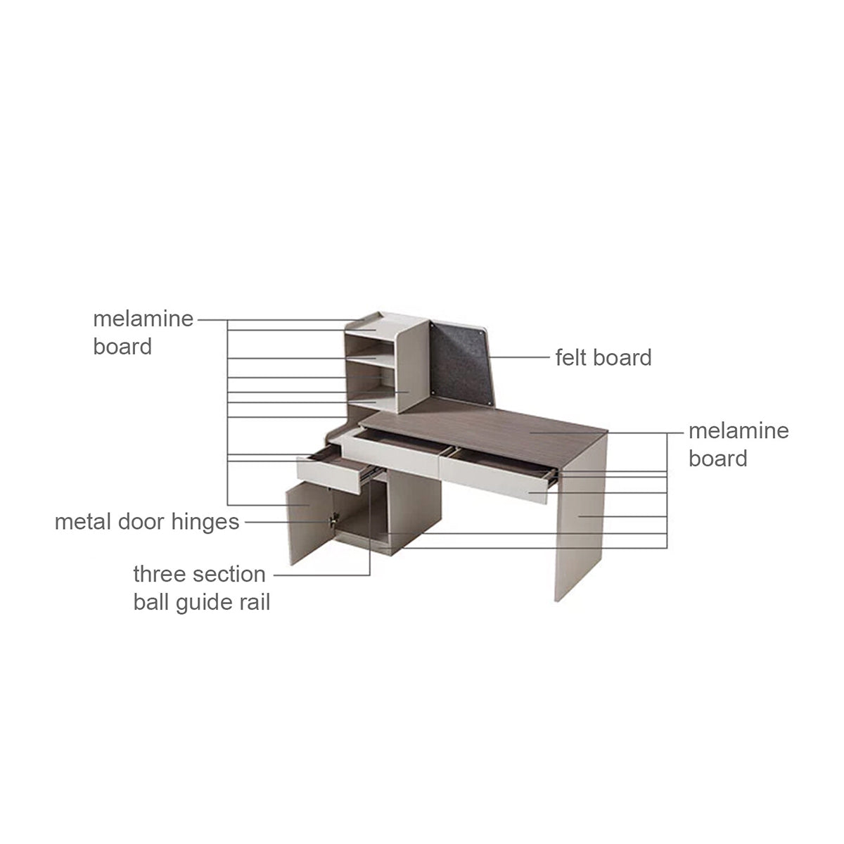 cappuccino taupe study desk all 13