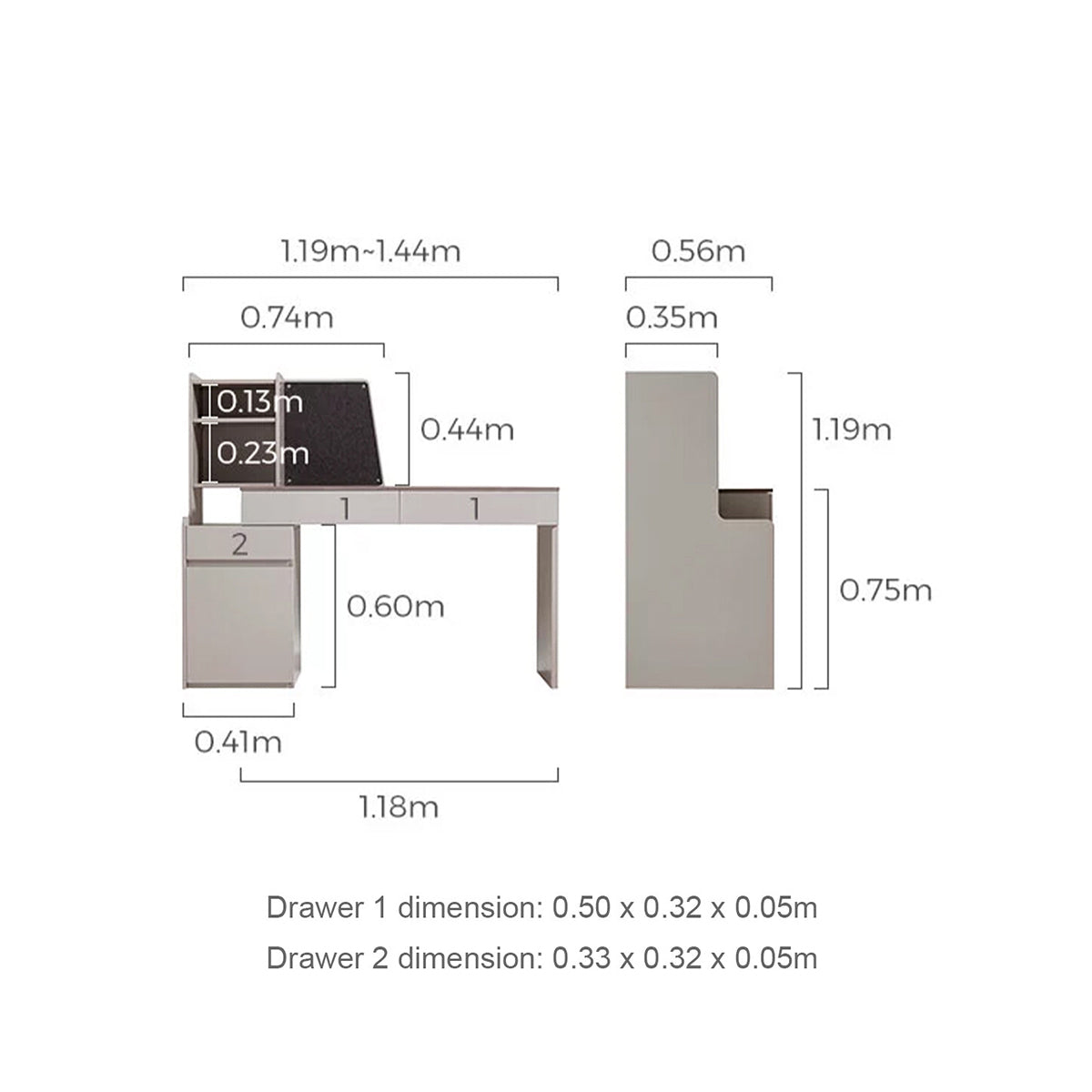 cappuccino taupe study desk all 14