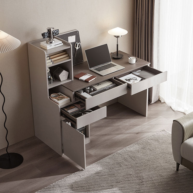 cappuccino taupe study desk all 3