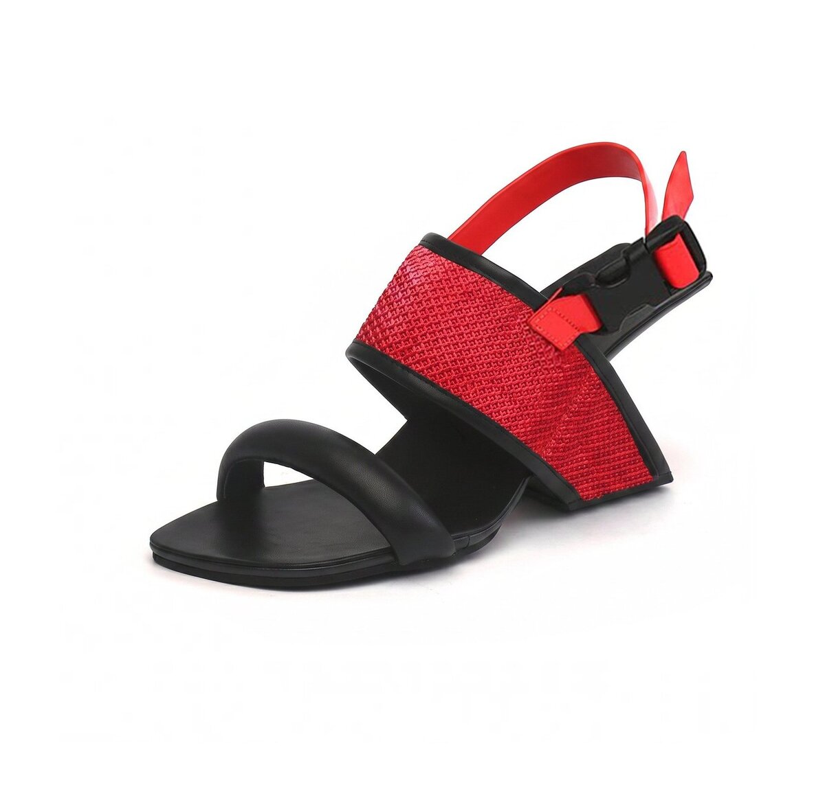 Carefree Ankle Strap Sculptural Heel Sandals
