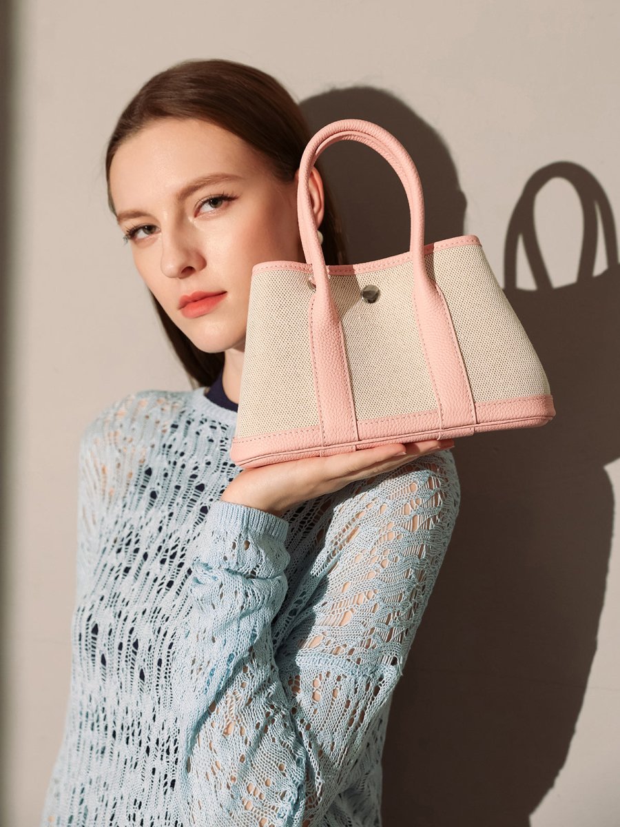 Carefree Canvas and Leather Top Handle Bag - 0cm