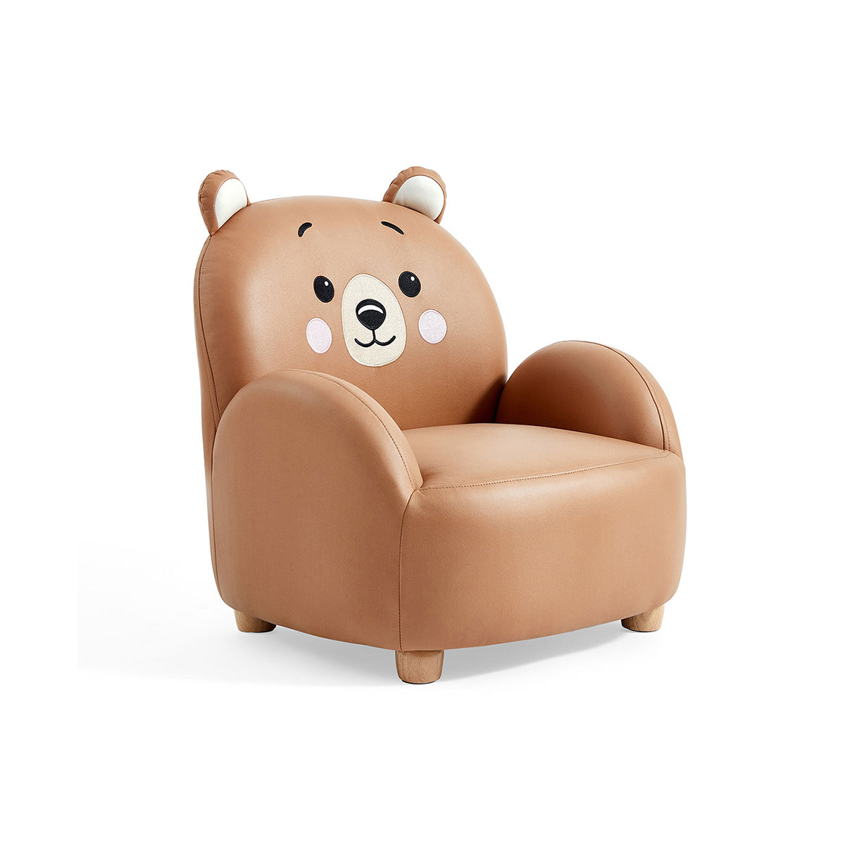 cartoon animal friends kids sofa arm chair brown 4