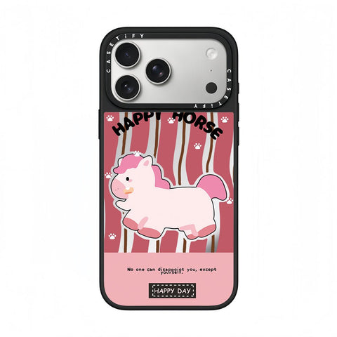 CASETiFY Happy Horse Pink Stripe Phone Case