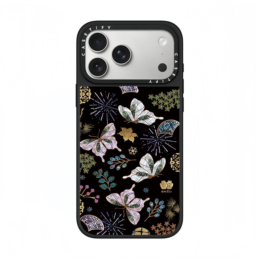 CASETiFY Midnight Butterfly Floral Art Phone Case - 0cm