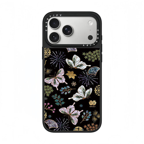 CASETiFY Midnight Butterfly Floral Art Phone Case - 0cm