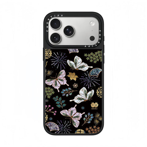 CASETiFY Midnight Butterfly Floral Art Phone Case