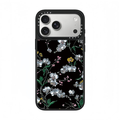 CASETiFY Midnight Orchid Floral Art Phone Case