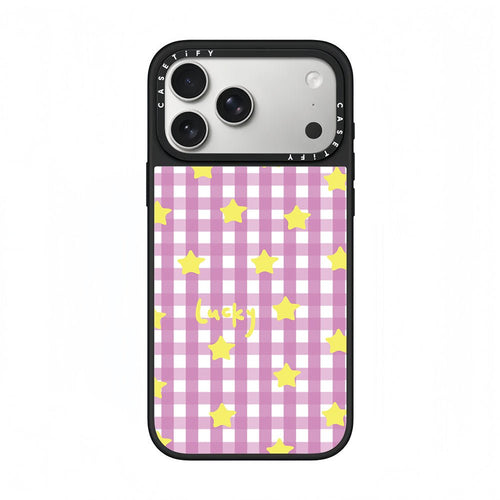 CASETiFY Pastel Gingham Lucky Star Phone Case - 0cm