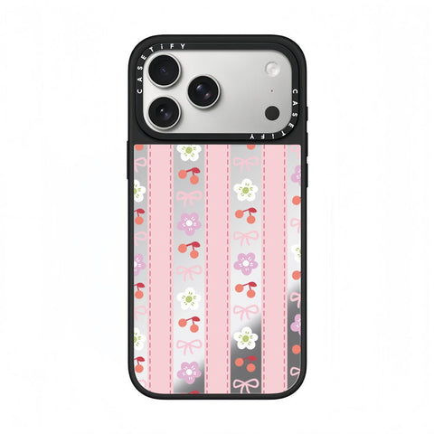 CASETiFY Pastel Ribbon Blossom Stripe Phone Case