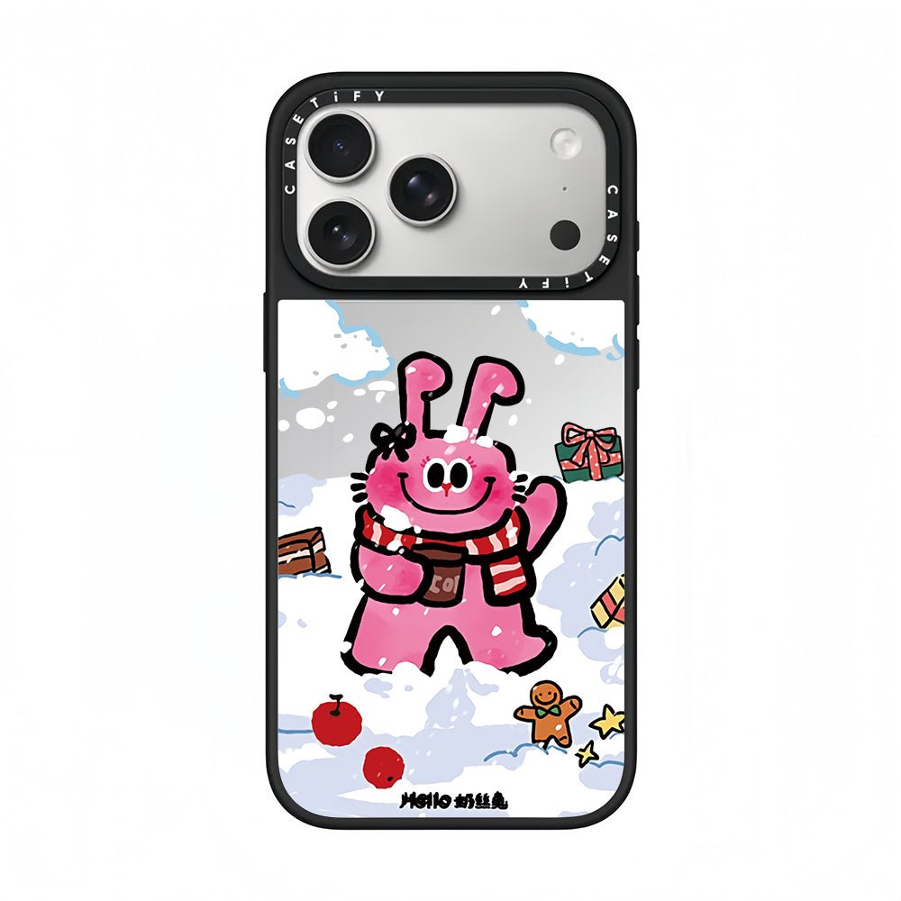 CASETiFY Pink Bunny Winter Phone Case - 0cm