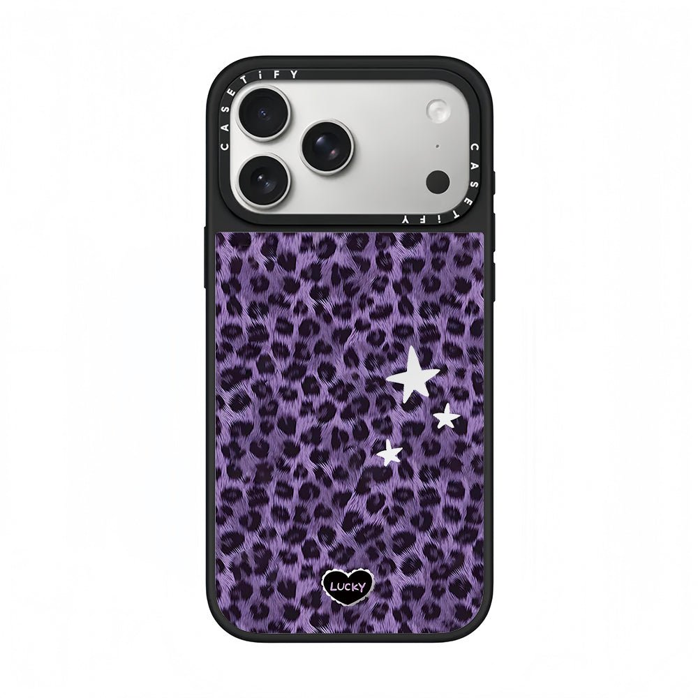 CASETiFY Purple Lucky Leopard Star Phone Case - 0cm