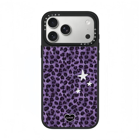 CASETiFY Purple Lucky Leopard Star Phone Case