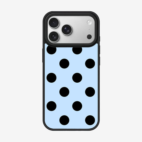 Casey Blue Black Polka Dot Magnetic Matte Phone Case – Anti-Fingerprint Protective Cover