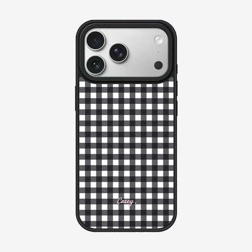 Casey Classic Gingham Magnetic Matte Phone Case – Anti-Fingerprint Protective Cover