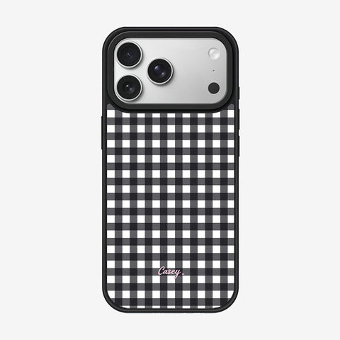 Casey Classic Gingham Magnetic Matte Phone Case – Anti-Fingerprint Protective Cover