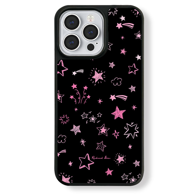 Casey Reduced Star Pink Twinkling Stars AG Matte Phone Case – Magnetic Anti-Fingerprint Protective Cover