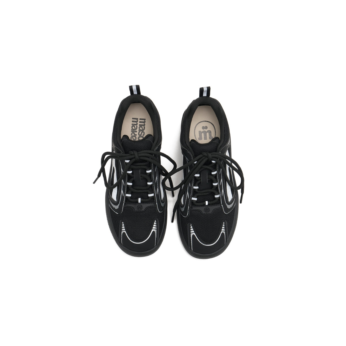 casual flat sneakers all black 5