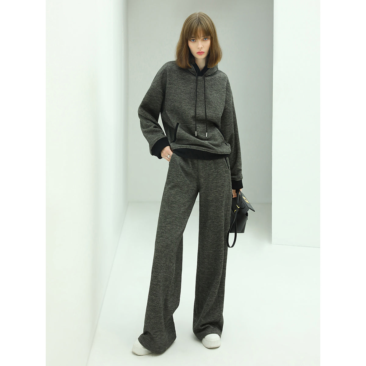 casual knitted pants with side pockets in charcoal all charcoal 3