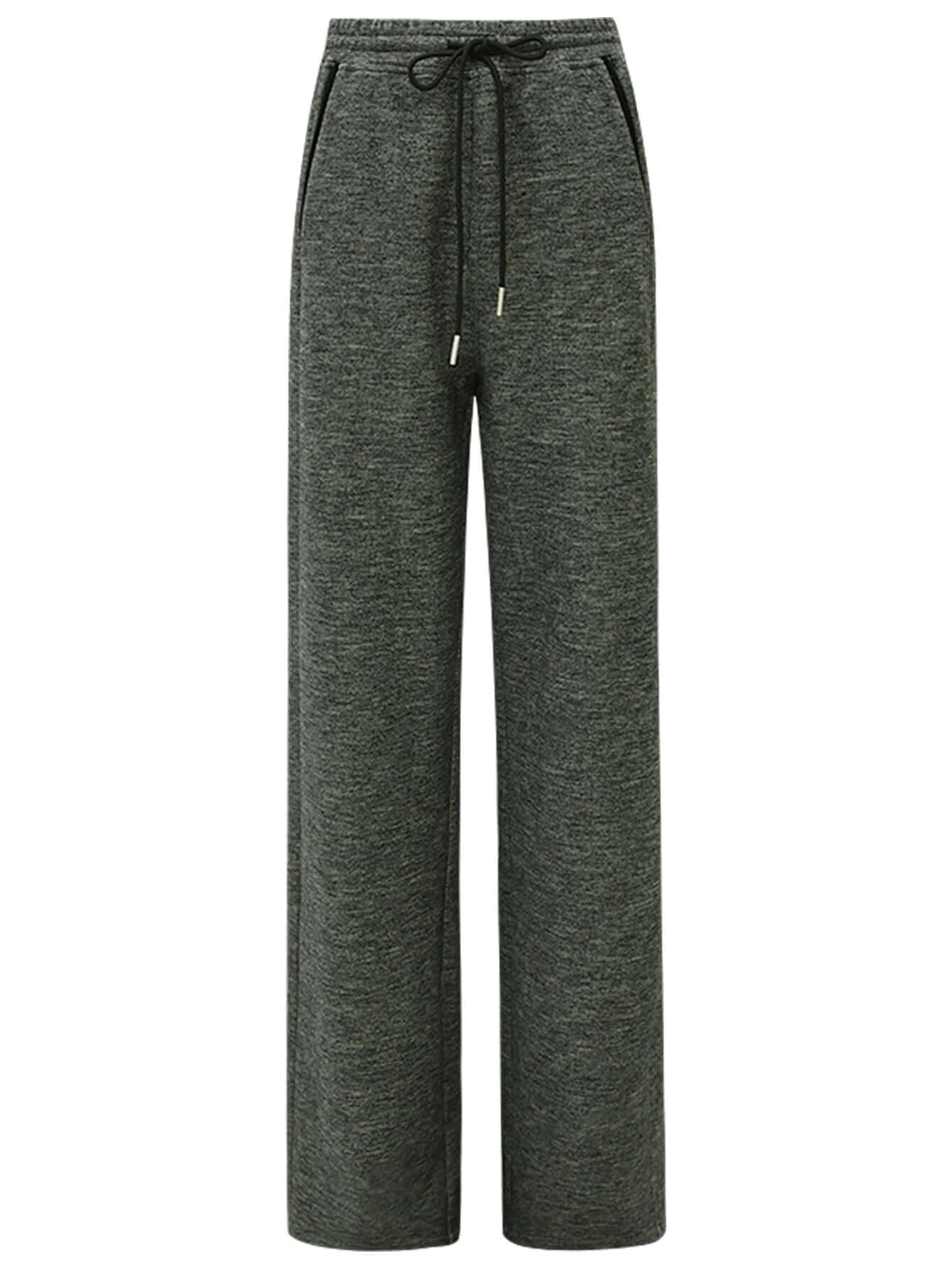 casual knitted pants with side pockets in charcoal all charcoal 4