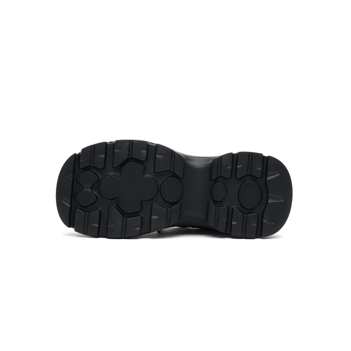 casual round toe platform sneakers all black 4
