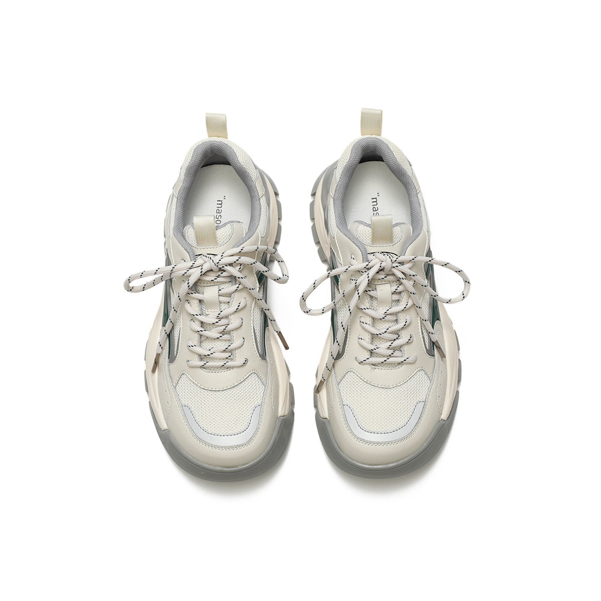 casual versatile platform sneakers all green 5