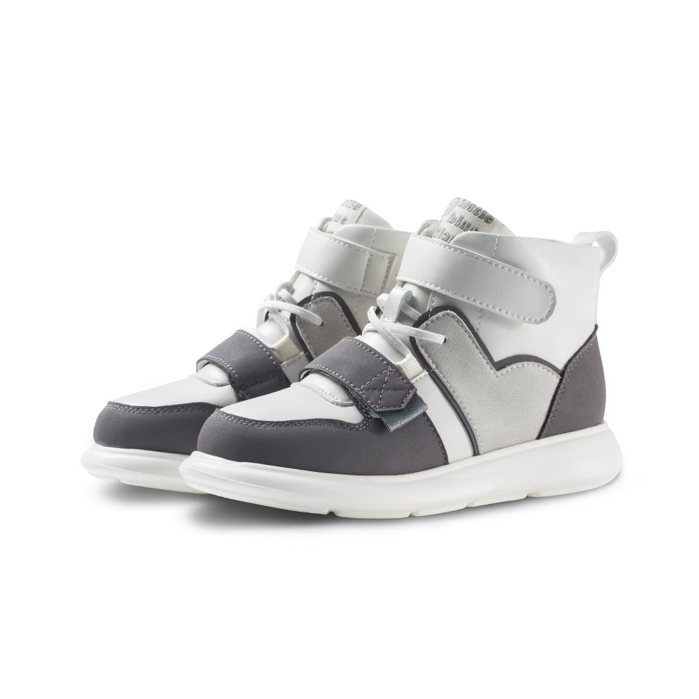 channing extra lightweight kids high top sneakers all charcoal 3