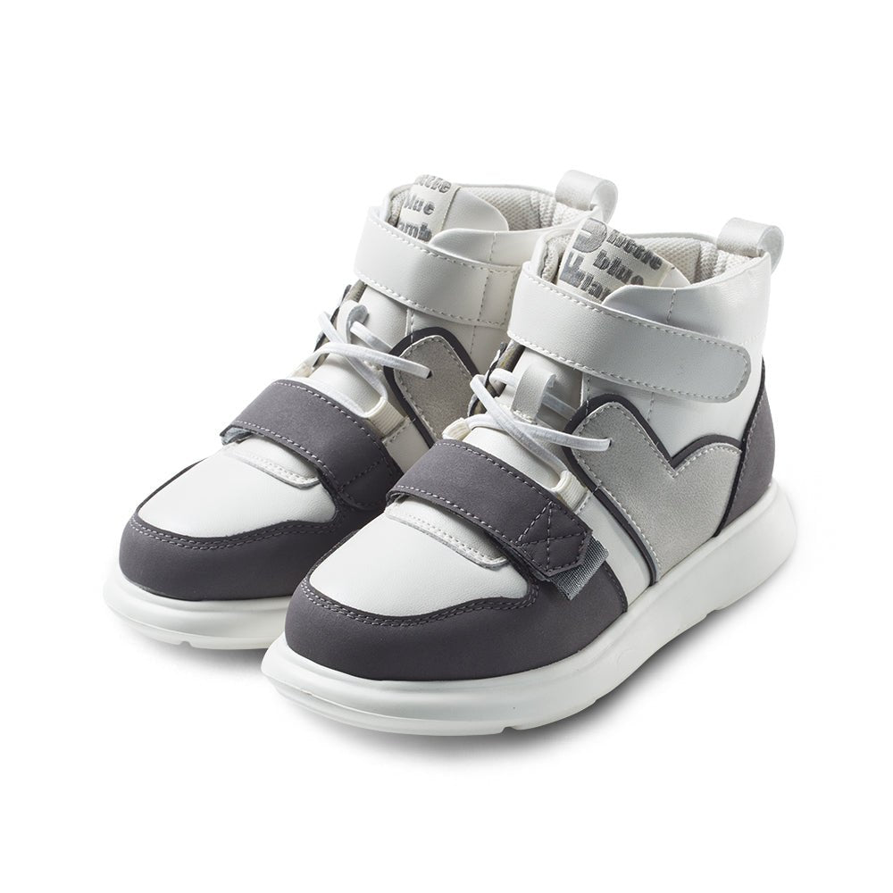 channing extra lightweight kids high top sneakers all charcoal 2