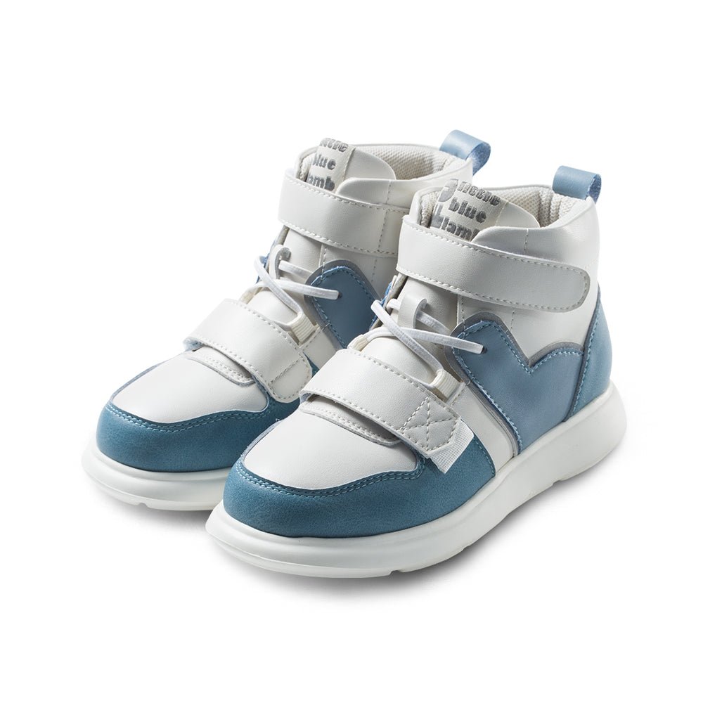 channing extra lightweight kids high top sneakers all blue 2