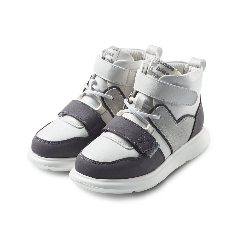 channing extra lightweight kids high top sneakers all charcoal 2