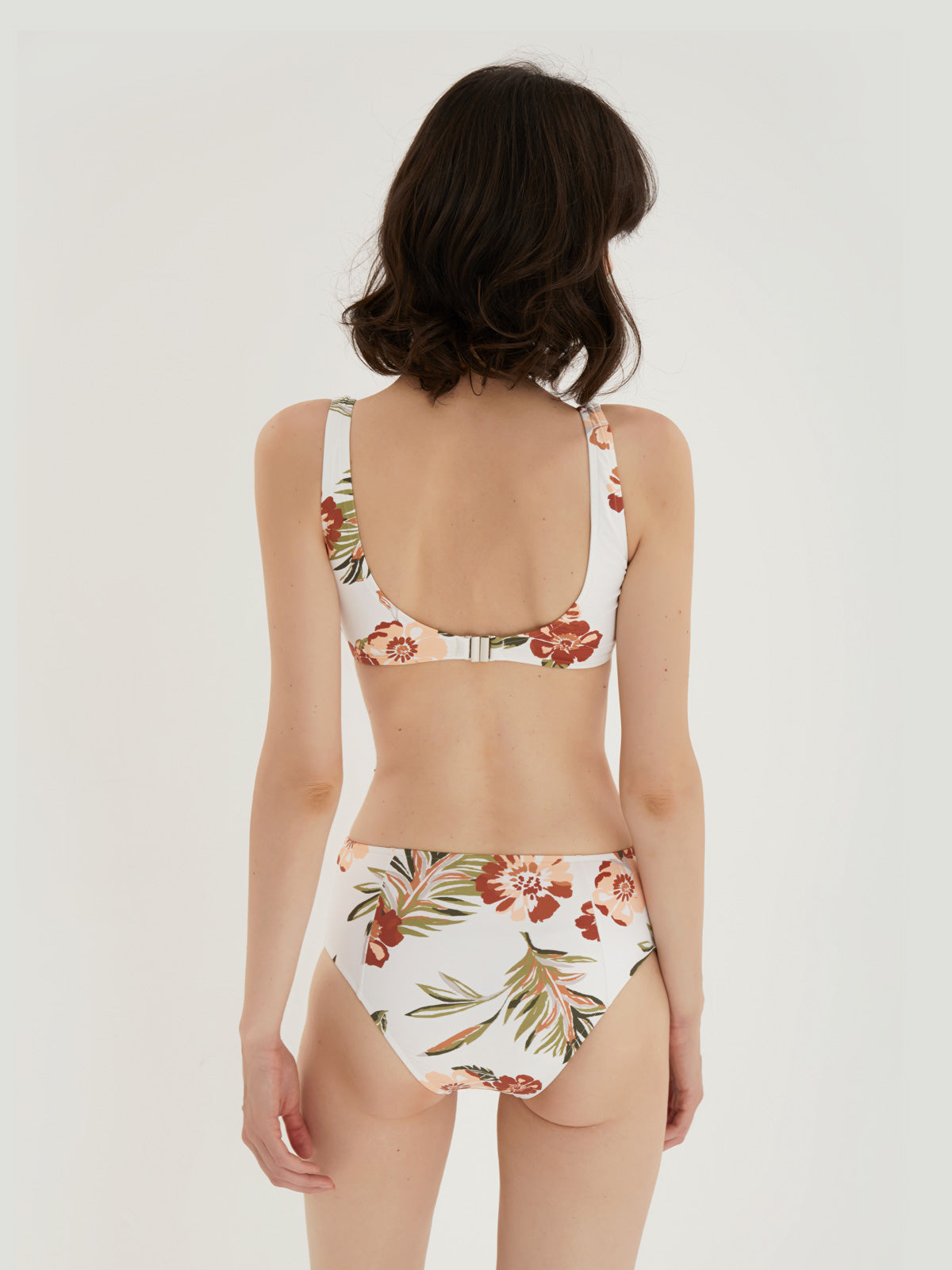 charming front clasp floral two piece bikini all floral 3
