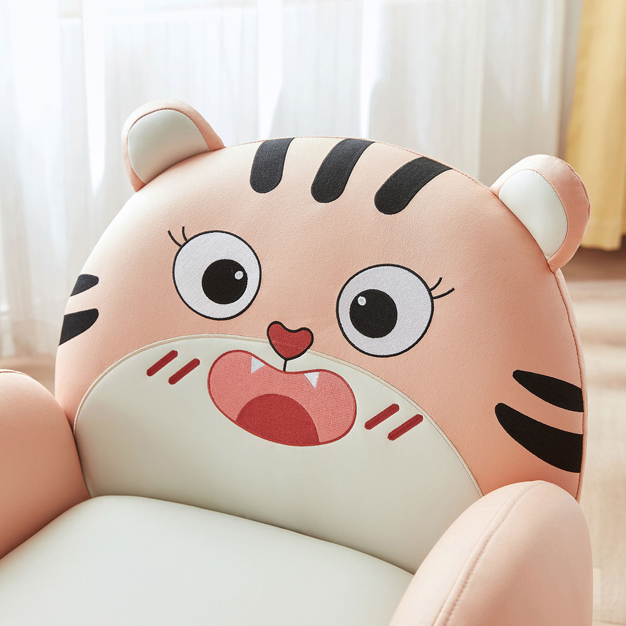 cheeky cartoon animal friends sofa pink 2