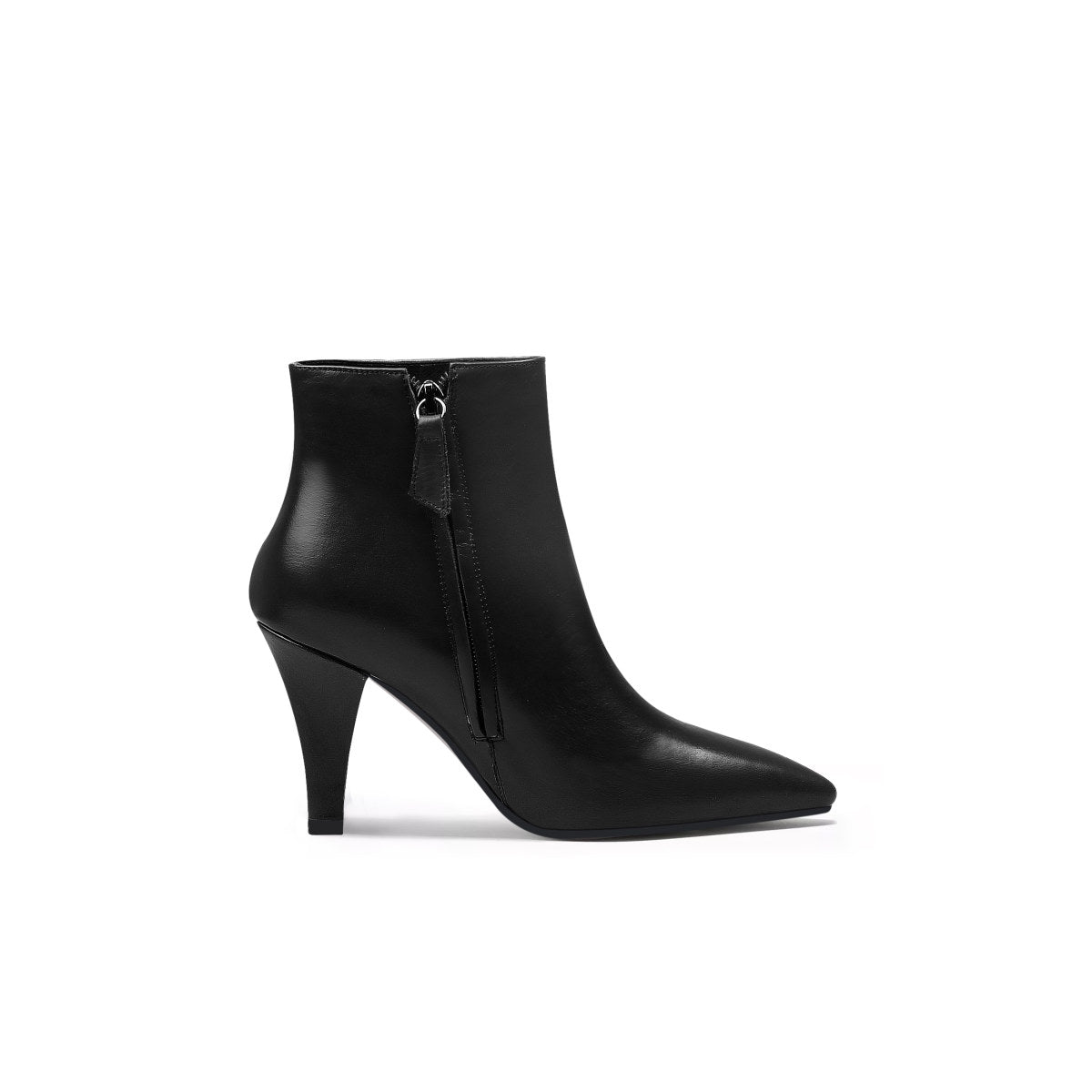 chic monotone ankle boots all black 3
