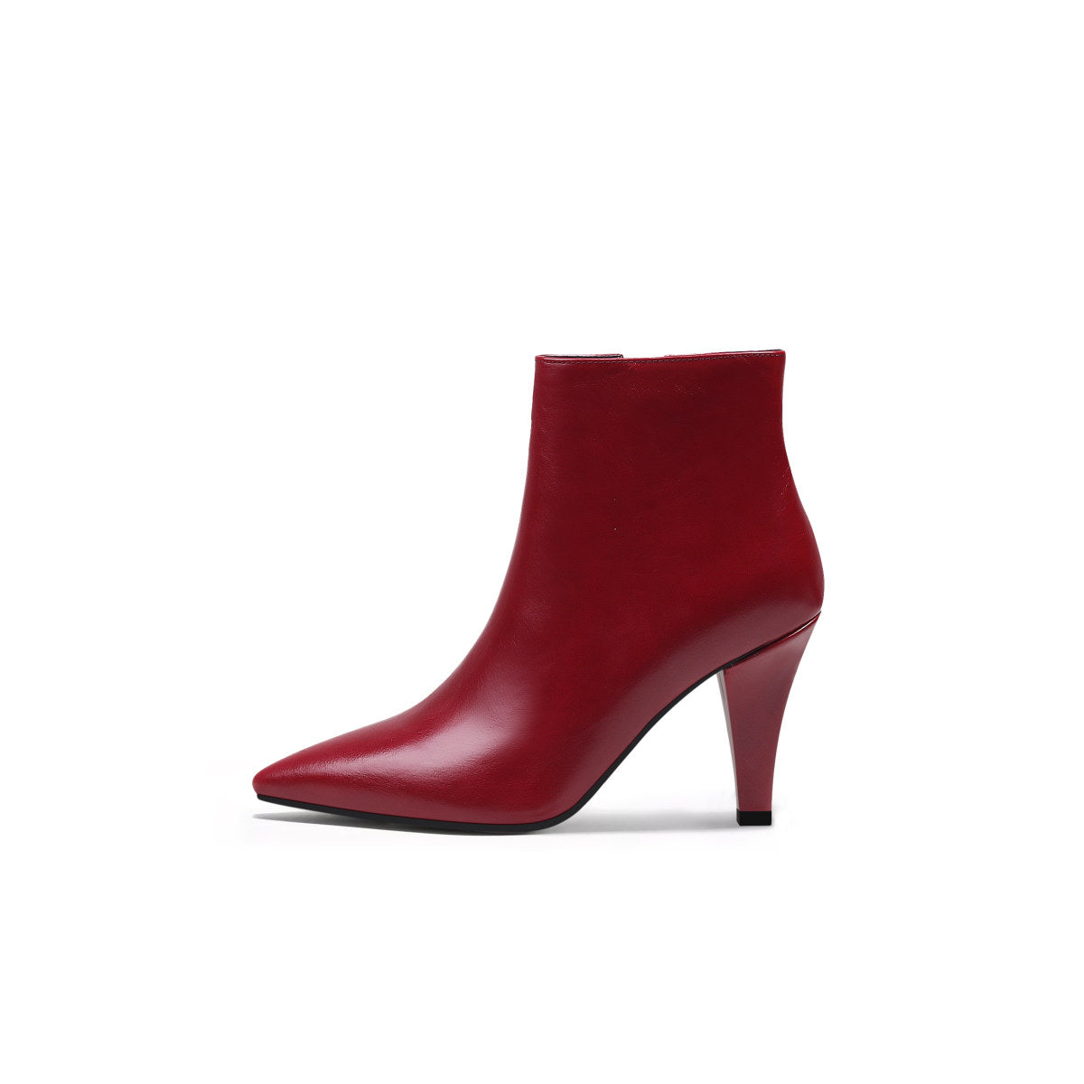 chic monotone ankle boots all wine 1
